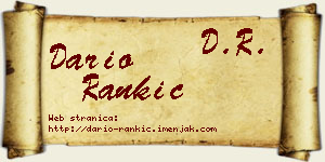 Dario Rankić vizit kartica